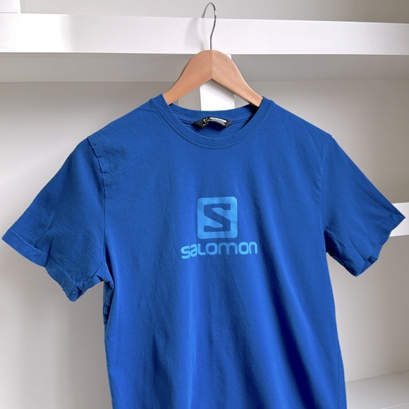 Men’s Salomon T shirt in royal blue with graphic logo - Picture 3 of 9